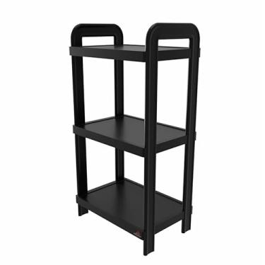 Imagem de Prateleira Estante Multiuso Modular Organizadora Plástico com 3 Prateleiras - COM PEZINHO