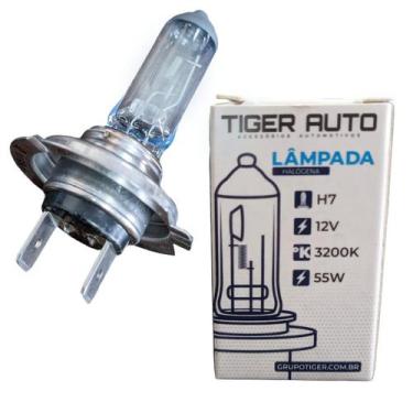 Imagem de Kit Lâmpadas Automotiva H7 Halogena Comum 12v 3200k 10 Peças - Tiger A