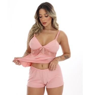 Imagem de Kit 2 Baby Doll Amamentação Feminino Gestante Maternidade Pós Parto Sh