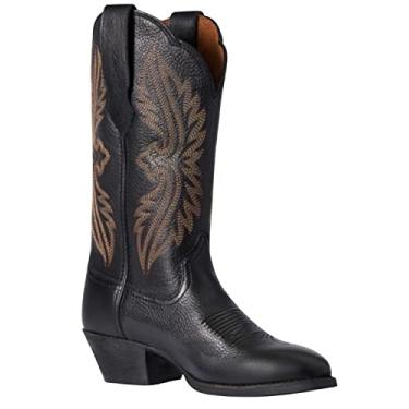 Imagem de Ariat Bota feminina BMVY9 Heritage R Toe StretchFit Western Preta Deertan 38