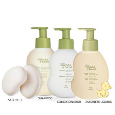 Imagem de KIT Banho Shampoo Condicionador Sabonete Líquido + Sabonete Barra - Na