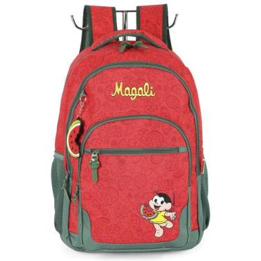 Imagem de Mochila De Costas Escolar Turma Da Mônica com Chaveiro - Luxcel, Verme