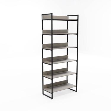 Imagem de Estante Desmontável 6 Prateleiras - Preto e Moca