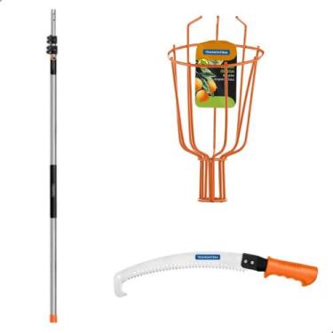 Imagem de Serrote Poda com Colhedor Fruta Laranja e Cabo Extensor 5 Metros Tramo