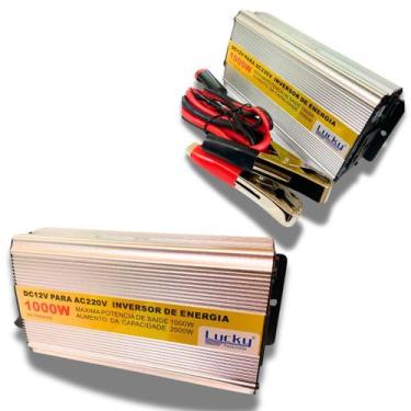 Imagem de Inversor Energia 12V/110V 1000W 12V/220V Proteções Contra Sobrecarga -