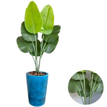 Imagem de Bananeira Artificial 7 Folhas com Vaso Cone Liso Decoração - PlantaImp
