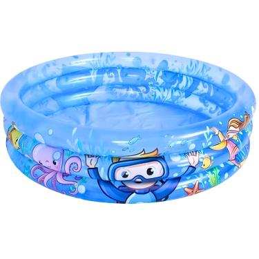 Imagem de Piscina Inflavel 165L 120cm 3 Aneis Colorida Fundo do Mar