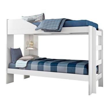 Imagem de Beliche Indy Com Nicho Decorativo Conquista Móveis Branco