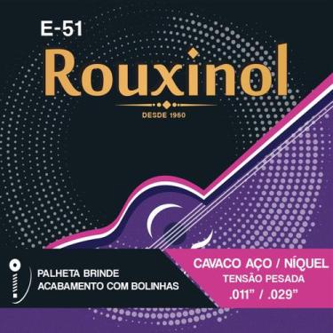 Imagem de Cordas Rouxinol Para Cavaquinho Com Bolinha E-51 + Palheta