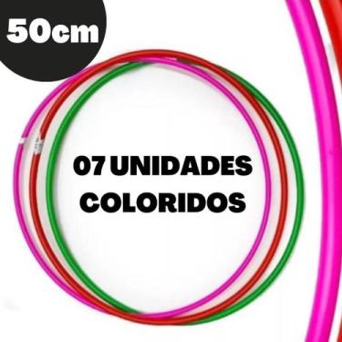 Imagem de Kit Bambolês Infantil Exercicios Fitness Colorido 50cm Reforçado - BAM