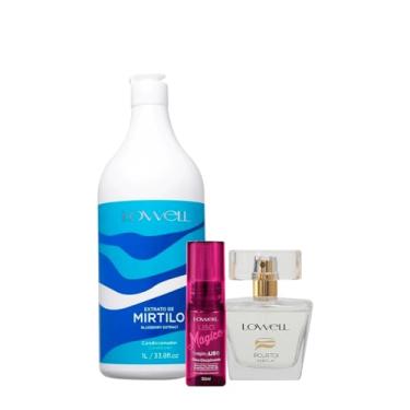 Imagem de Kit Lowell Extrato de Mirtilo Condicionador Óleo e Pour Toi Parfum Cabelo e Corpo (3 produtos)