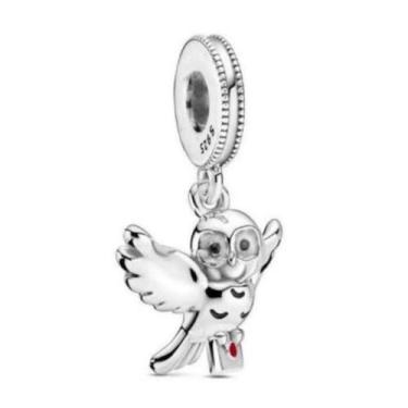 Imagem de Berloque Coruja Edwiges Coleção Harry Potter Prata 925 - Pulseira Brac