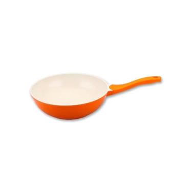 Imagem de Frigideira Wok 4.5 28cm Revestimento Ceramico ECO-345 Laranja - Ecolumi