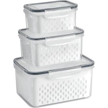 Imagem de Kit Organizadores Geladeira Alimentos Potes Herméticos Com Tampa Freezer Lava Louças Cozinha