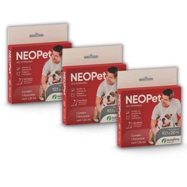 Imagem de 3x NeoPet Antipulgas e Carrapatos para cães de 10 a 20kg - Original Ou