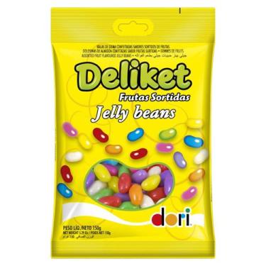 Imagem de Bala de Goma Deliket Jelly Beans Sortida - 150g - Dori