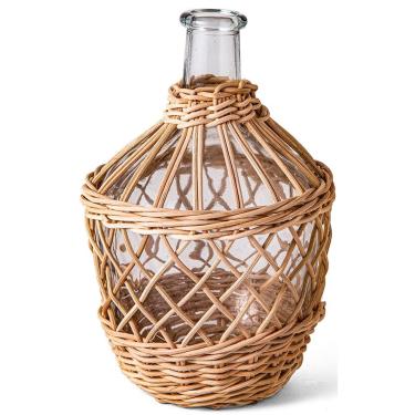 Imagem de Vaso em vidro com fibra natural mart decorativo