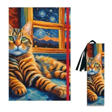 Imagem de Caderno Gatos Van Gogh 03 – Capa Flexível A5 (50 Folhas) + Marcador de Página