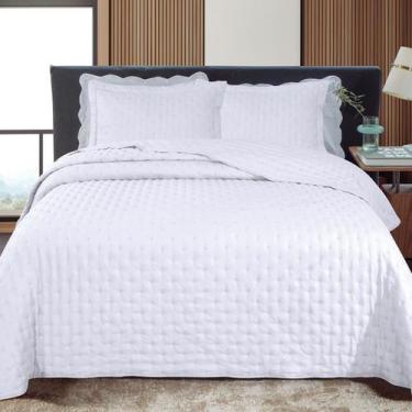Imagem de Colcha Dupla Face Jolitex Bouti Stillus Super King 3,00x2,80m Branco