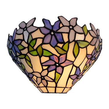 Imagem de HOSETEON Luminária de parede, arandela de parede de vidro para montagem em parede elegante, luminária de casa de fazenda interna em V, arandelas de quarto