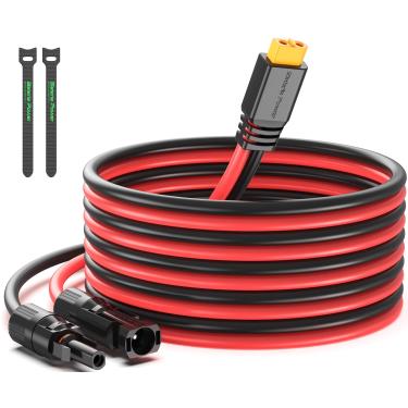 Imagem de Bateria Power Cabo de extensão de carga solar para XT60 12AWG 3 m conector solar para cabo adaptador XT60 para painel solar para bateria LiFePO4 RV Gerador solar portátil