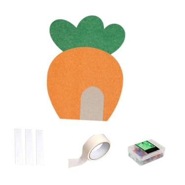 Imagem de Bothyi Placa de Foto de Boletim de Feltão Proteção da Parede Proteção da superfície Scret Scratch Memo Board Protector Cafe for Bedroom, Rabanete