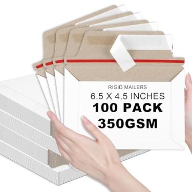 Imagem de party greeting 100 peças de envelopes rígidos de 16,5 x 4,5 polegadas com envelopes autoselados envelopes de documentos fotográficos envelopes de papelão planos para envio de cartões postais