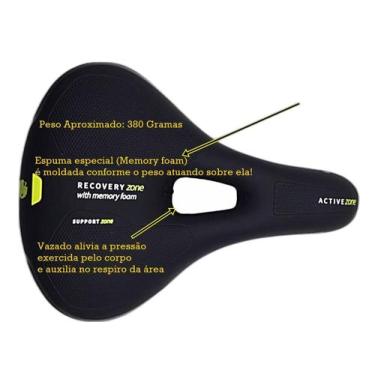 Imagem de Selim Bike Bicicleta Mtb Trekking Confort Vado Absolute