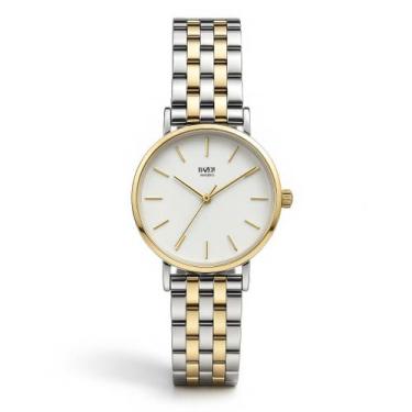 Imagem de Relógio Feminino Prata e Dourado Ipanema Fundo Branco 28mm - Bazeli