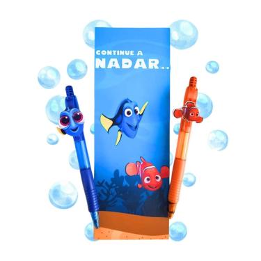 Imagem de Kit Dory Nemo marca pagina e caneta esferografica material escolar fofo papelaria kawai fofa
