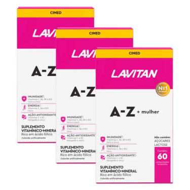 Imagem de Kit 3 und Lavitan Mulher A-Z 60 Cpr - CIMED