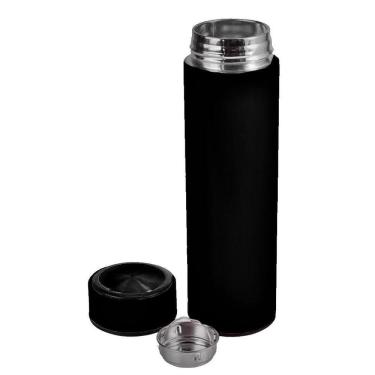 Imagem de Garrafa Térmica Inox 500ml Quente Frio Tampa Preto Nº6