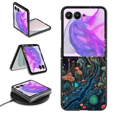 Imagem de GYSYSQSH Capa para celular Motorola Moto Razr 2025/2024 para mulheres e homens, fina, rígida, fina, leve, carregamento sem fio, proteção à prova de choque, capa flip para Moto Razr 60/50, Dream