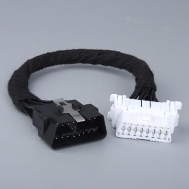Imagem de 16 pinos OBD2 macho para fêmea conector extensor de diagnóstico adaptador conector de diagnóstico OBD2 cabo de extensão de diagnóstico 20 cm para ferramenta de digitalização de caminhões