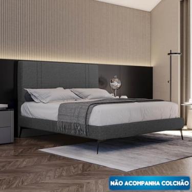 Imagem de Base Bi Partida Slim Casal em Linho com Cabeceira - Skybox