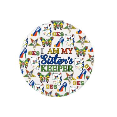 Imagem de CHOORO I Am My Sister's Keeper Maquiagem Espelho Estrela Presente Irmandade Grega Presente de Irmandade (Keeper Star M)