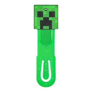 Imagem de Paladone Minecraft Creeper Luz de leitura LED e marcador de livro, presentes oficialmente licenciados para jogadores, acessórios de livros para fãs de cultura pop, crianças, adolescentes, adultos