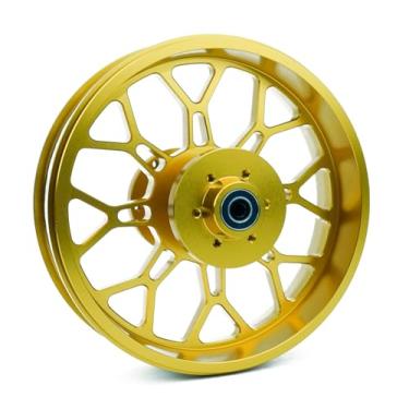 Imagem de BeaxTurbo Racing Upgrade Parts CNC Aluminum Rear Wheel hub-Blue Rocket Design for LOSI Promoto mx 1/4 (Gold)