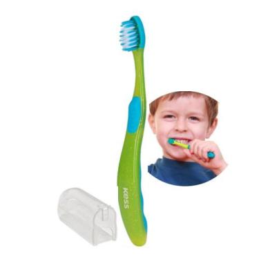 Imagem de Escova de Dentes Infantil Cerdas Extra Macias A Partir de 7 Anos Verde