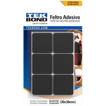 Imagem de ANTI-IMPACTO e Segurança Feltro Adesivo Quadrado 30MM Pacote com 12 - 
