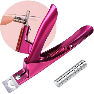 Imagem de Cortador De Unhas Acrílico De Aço Inoxidável Arco-íris Cortador Magnét