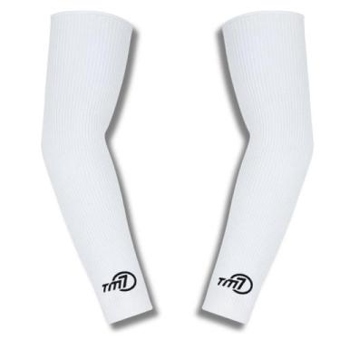 Imagem de Manguito Para Vôlei Brac7 Longo Tm7 Profissional Proteção Braço, Branc