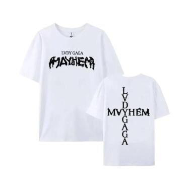 Imagem de Camiseta Unissex De Algodão De Manga Curta Lady Gaga Mayhem Álbum Esta