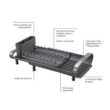 Imagem de Escorredor De Louça Tramontina Plurale Compacto Secador E Po