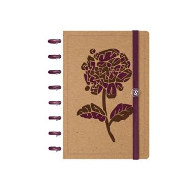 Imagem de Caderno de Disco ISCOOL Pequeno Flore(Ser) Hortência Kraft