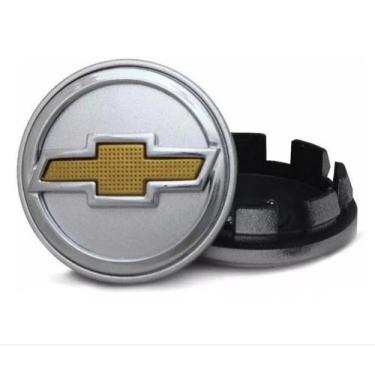 Imagem de Sub Calota Calotinha Gm 15 mm Prata Boton Dourado Vectra - 4 UN - CHEV