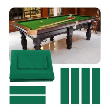 Imagem de Feltro Pré-cortado Para Mesa De Sinuca Com 6 Panos De Borda, Tecido Profissional De Reposição Para Bares Esportivos Internos(Green)