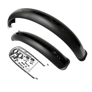 Imagem de TCUDCKI Conjunto De Para-Lamas Dianteiro E Traseiro Para Bicicleta Fat Bike Com Cobertura Total E-Bike Montanha (Preto, 26 X 4,0")