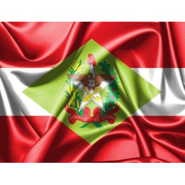 Imagem de Bandeira do Estado de Santa Catarina 80cmx140cm Tecido Oxford 100% Pol