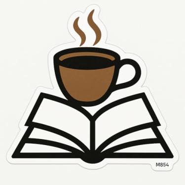 Imagem de Adesivo Notebook 'Café e Livros: A Melhor Companhia'
